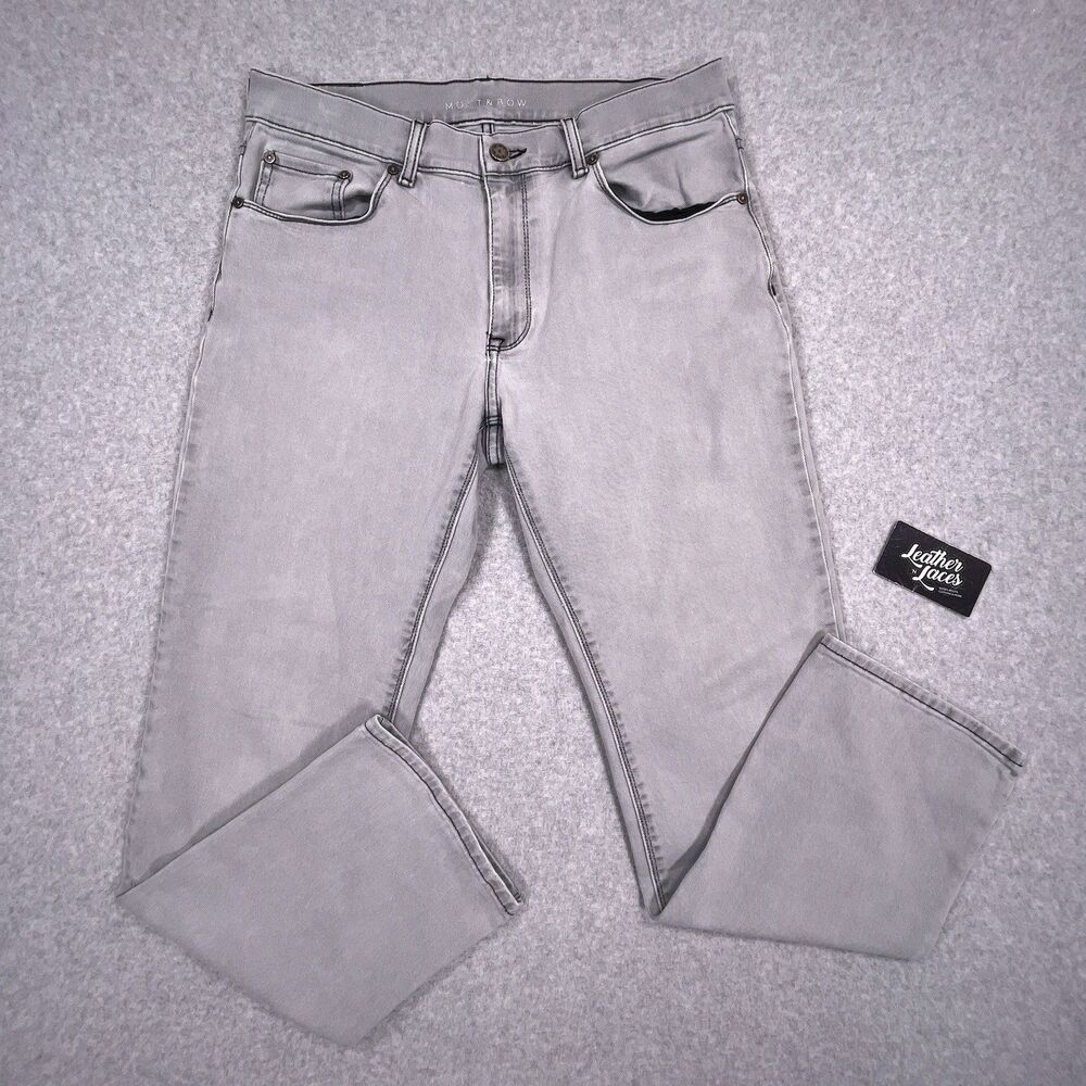 Light Gray Slim Straight Jeans
